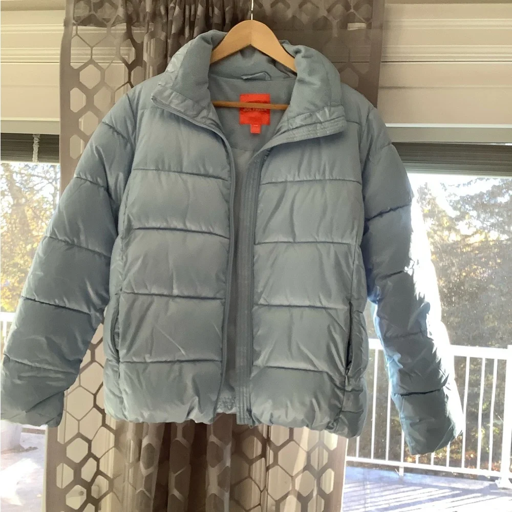 Joe Fresh, baby blue women’s puffer jacket, winter coat. Sz Med. - Picture 7 of 12